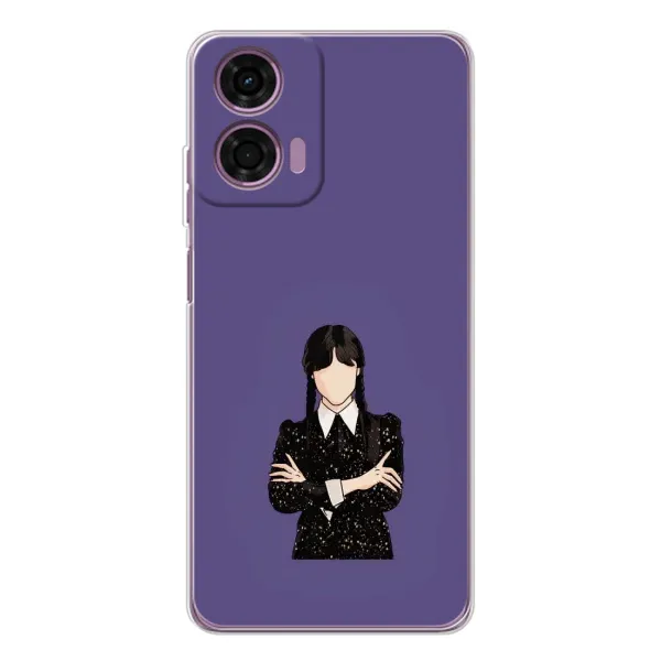 Чехол с принтом «Уэнздей в черном» для Motorola MOTO G04