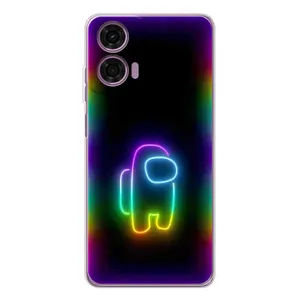 Чехол Амонг Ас для Motorola MOTO G04 (AlphaPrint) (Яркий скин)