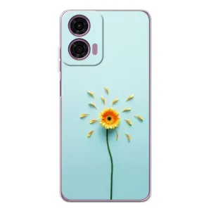 Чехлы с Цветами для Motorola MOTO G04 (VPrint) (Желтый цветок)