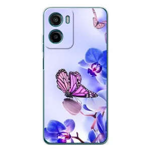 Чохли з квітами для Motorola Moto G05 (VPrint) (Метелик на квітах)