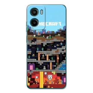 Чохол Майнкрафт на Motorola Moto G05 (AlphaPrint) Minecraft (фон Minecraft)