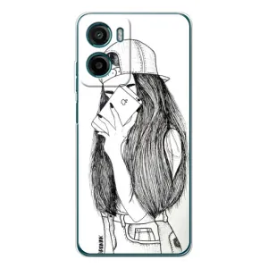 Чохол з друком для Motorola Moto G05 - (Мода) (AlphaPrint) (Фото дівчини)