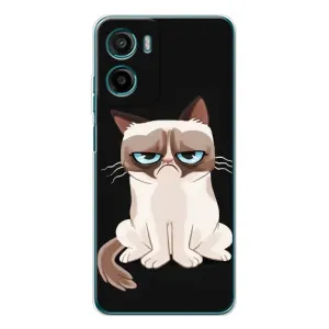 Чехол с принтом для Motorola Moto G05 (AlphaPrint) Модные коты (Грустный кот)