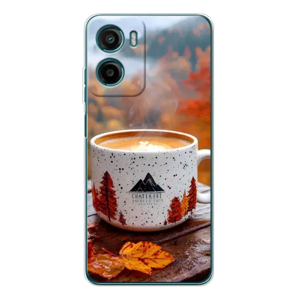 Чохол з принтом «Кава на природі» для Motorola Moto G05