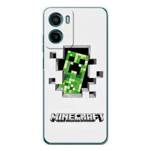 Чохол Майнкрафт на Motorola Moto G05 (AlphaPrint) Minecraft (кріпер Майнкрафт)