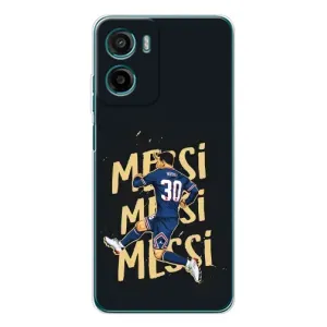 Чехлы для Motorola Moto G05 (Leo чемпион) (AlphaPrint) (Messi ПСЖ)