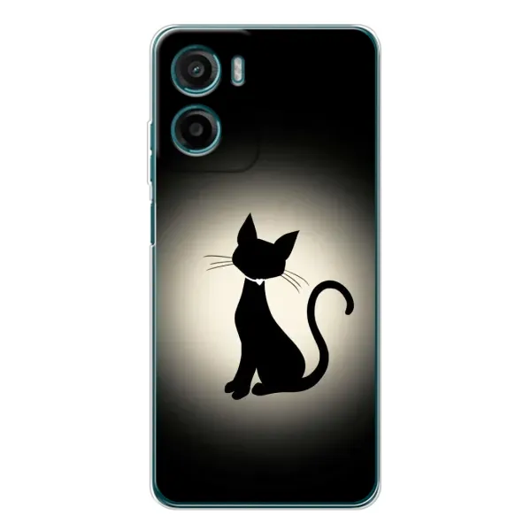 Чехол с принтом «Силуэт котика» для Motorola Moto G05
