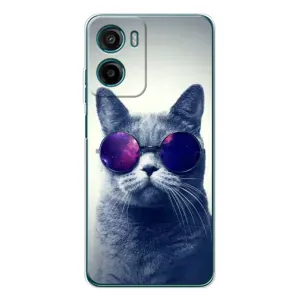 Чехол с принтом для Motorola Moto G05 (AlphaPrint) Модные коты (Стильный кот)