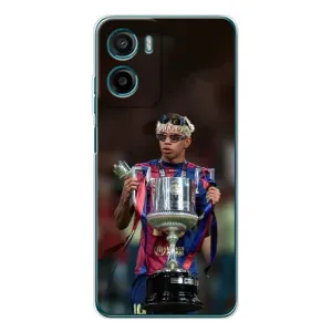 Чехол с футболистом Ламин Ямаль Motorola Moto G05 (Ямаль с кубком)