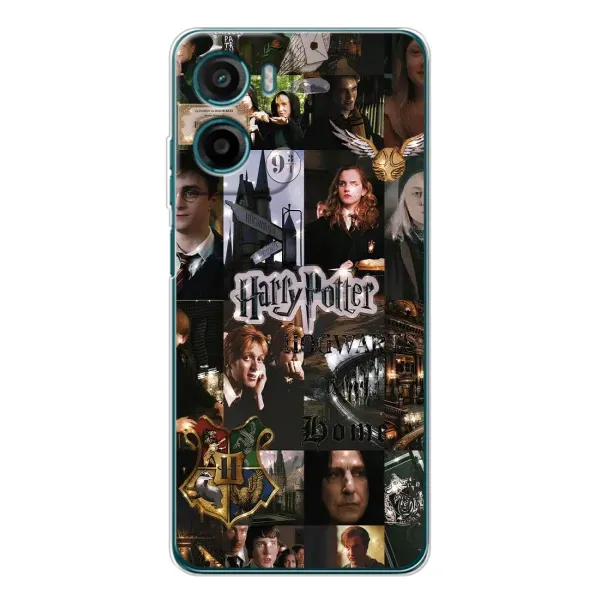 Чехол с принтом «коллаж Гарри Поттер» для Motorola Moto G06 Power