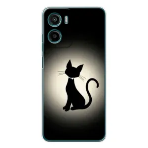 Чохол з принтом «Силует котика» для Motorola Moto G06 Power