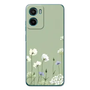 Чохол з квітковим принтом на Motorola Moto G06 (Квіти на зеленому)
