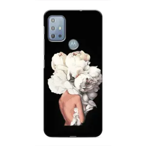 Чехлы (ART) Цветы на Motorola MOTO G10 (VPrint) (Білі квіти)