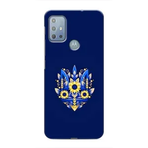 Чехлы для Motorola MOTO G10  Укр. Символика (AlphaPrint) (Цветочный Герб)