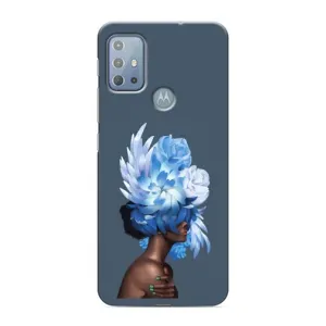 Чехлы (ART) Цветы на Motorola MOTO G10 (VPrint) (Квіти на голові)