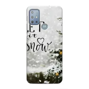Новогодние, Праздничные Чехлы для Motorola MOTO G10 - 2024 год (Let it snow)
