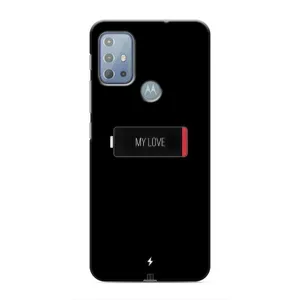 Чехлы для любимой на Моторола МОТО G10 (VPrint) (Love battery)