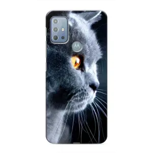 Чехлы с Котиками для Motorola MOTO G10 (VPrint) (Серый Кот)