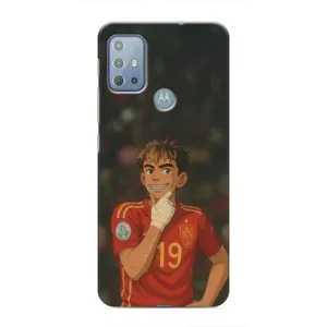 Чехол с футболистом Ламин Ямаль Motorola MOTO G10 (Ямаль аниме)