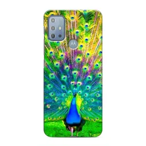 Чохол з пташками на Motorola MOTO G10 (VPrint) (Яскравий Павлин)