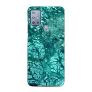 Мраморний чехол на Motorola MOTO G10 (VPrint) (Зелений мрамор)
