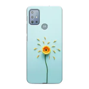 Чохли з квітами для Motorola MOTO G10 (VPrint) (Жовта квітка)