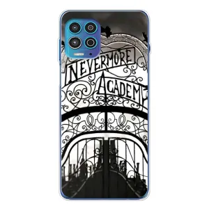 Чехол с дизайном Венздей 2 на Motorola MOTO G100 Pro (Ворота Академии Невермор)