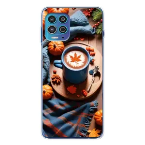 Чохол з унікальним дизайном 'Осінь з кавою' для Motorola MOTO G100 Pro (Кава і гарбузики)