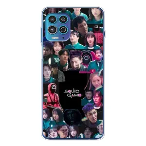 Чехол Гра в кальмара для Motorola MOTO G100 Pro (Коллаж Игра кальмара)