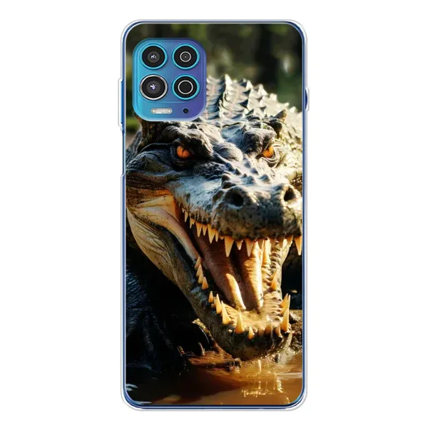 Чохол з принтом «Небезпечний крокодил» для Motorola MOTO G100 Pro Чохол з принтом «Небезпечний крокодил» для Motorola MOTO G100 Pro