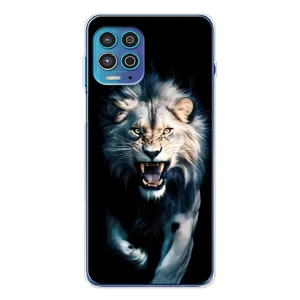 Чохол з картинкою 'Хижаки' для Motorola MOTO G100 Pro (Лев у темряві)