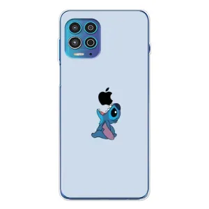 Чехол с принтом Стич на Motorola MOTO G100 Pro (Stitch apple)
