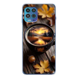 Чохол з унікальним дизайном 'Осінь з кавою' для Motorola MOTO G100 Pro (Темна кава)