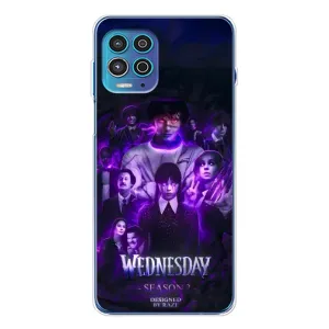 Чехол с дизайном Венздей 2 на Motorola MOTO G100 Pro (Фиолетовая магия Уэнздей)