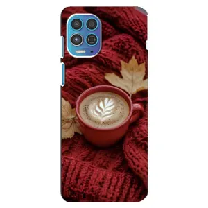 Чехол с уникальным дизайном «Осень с кофе» для Motorola MOTO G100 (Кофе на пледе)