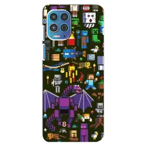 Чохол Майнкрафт на Motorola MOTO G100 (AlphaPrint) Minecraft (Колаж Майнкрафт)