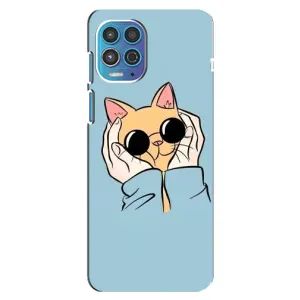 Чохол на Моторола Мото джі 100 з Котиками (VPrint) (Котик в окулярах)