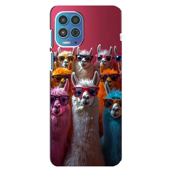 Чехол с принтом «Ламы в очках» для Motorola MOTO G100