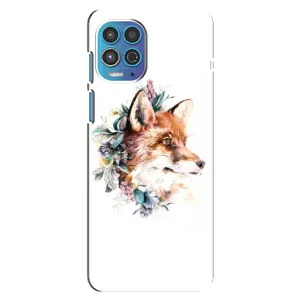 Чохли з картинкою Лисичка для Motorola MOTO G100 (VPrint) (Лиса в квітах)
