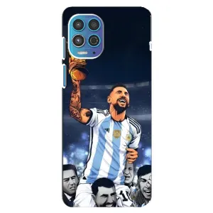 Чехлы для Motorola MOTO G100 (Leo чемпион) (AlphaPrint) (Месси с кубком)