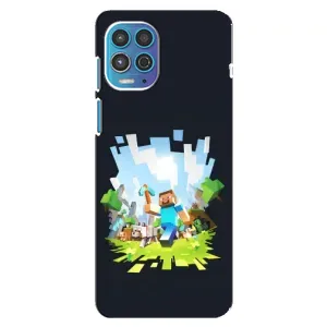 Чохол Майнкрафт на Motorola MOTO G100 (AlphaPrint) Minecraft (персонажі Minecraft)