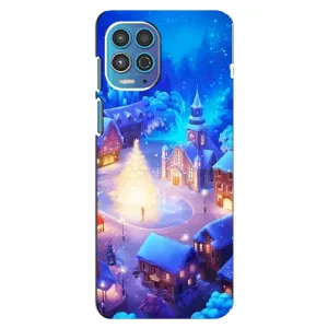 Різдвяні Чохли для Motorola MOTO G100 (VPrint) (Різдвяне місто)