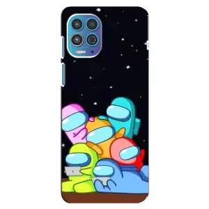 Чохли Амонг Ас для Motorola MOTO G100 (AlphaPrint) (Скіни в космосі)