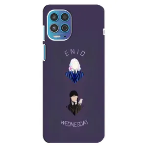 Чехлы Венсдей на Motorola MOTO G100 Уэнсдей (AlphaPrint) (Уэнздей и подруга)