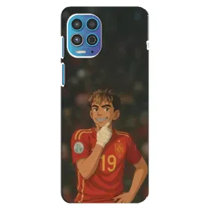 Чехол с футболистом Ламин Ямаль Motorola MOTO G100 (Ямаль аниме)