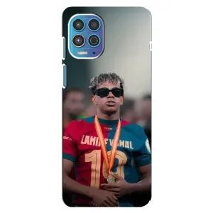 Чехол с футболистом Ламин Ямаль Motorola MOTO G100 (Ямаль Барса)
