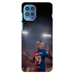 Чехол с футболистом Ламин Ямаль Motorola MOTO G100 (Ямаль на стадионе)