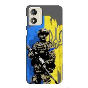 Чехлы с картинкой ЗСУ для Motorola MOTO G13 (AlphaPrint) (АРТ солдат)