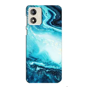 Мраморный чехол на Motorola MOTO G13 (VPrint) (Голубой мрамор)