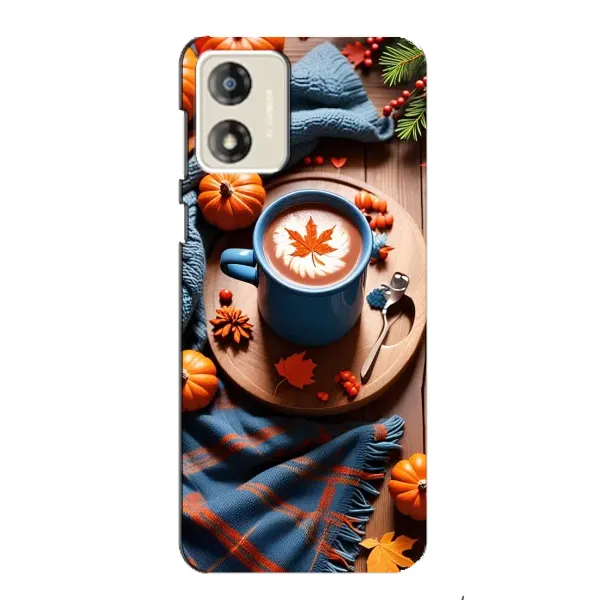 Чехол с принтом «Кофе и тыковки» для Motorola MOTO G13
